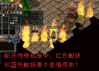 新开传奇私服中,红色蛇妖和蓝色蛇妖哪个更值得刷? 新开传奇私服中,红色蛇妖和蓝色蛇妖哪个更值得刷?