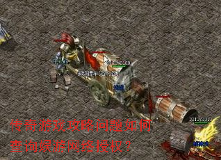 传奇游戏攻略问题如何查询娱游网络授权? 传奇游戏攻略问题如何查询娱游网络授权?