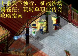 七杀天下独行，征战沙场问苍茫：玩转单职业传奇攻略指南