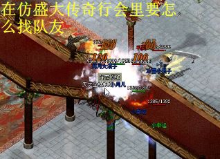 在仿盛大传奇行会里要怎么找队友