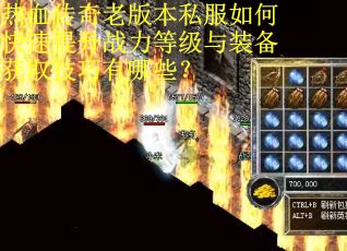 热血传奇老版本私服如何快速提升战力等级与装备获取技巧有哪些？
