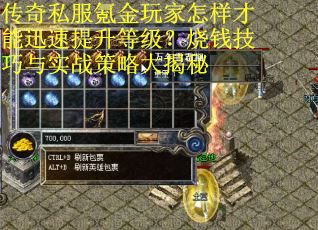 传奇私服氪金玩家怎样才能迅速提升等级？烧钱技巧与实战策略大揭秘